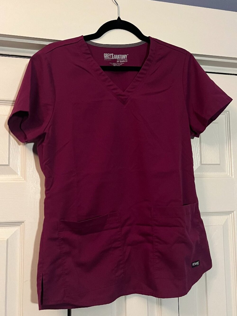 Grey's Anatomy 71166 V-Neck - Wine Medium Scrub Top